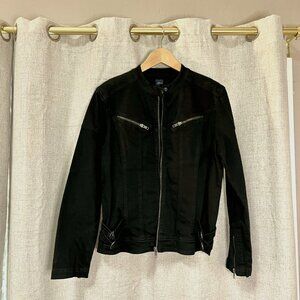 JAG Black Zipper Moto Jacket